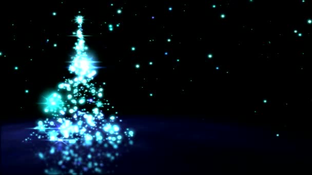 Šumivé vánoční strom animace - Loop modrá