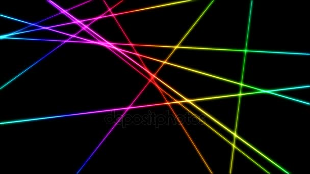 Cruzando líneas, cortes y rebanadas de animación - Loop Rainbow — Vídeo de stock