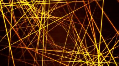 Işık/Lazer ile hareketli animasyon animasyon - döngü ateşli sarı kirişler