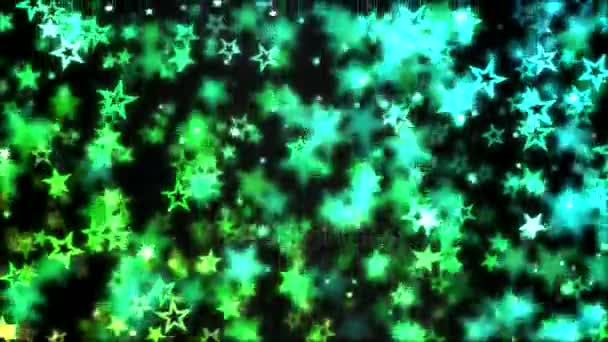 Falling Star Shapes Background Animation - Loop Rainbow — Stock Video