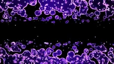 Şekiller kabarcık ve arka plan animasyon - döngü Menekşe yıldız