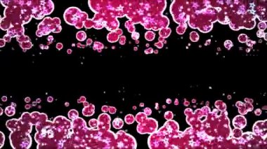 Şekiller kabarcık ve arka plan animasyon - döngü Rainbow yıldız