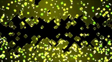 Arka plan animasyon soyut kare şekilleri - sarı döngü