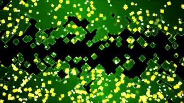 Soyut Meydanı arka plan animasyon - döngü yeşil şekiller.