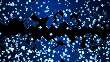 Soyut Meydanı arka plan animasyon - döngü mavi şekiller