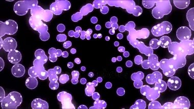 Soyut daire Şekillere animasyon - döngü mor döndürme