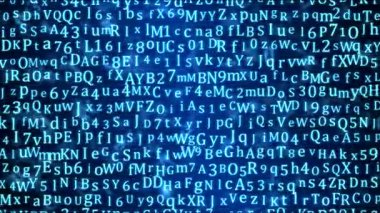 Rastgele hareketli animasyon - döngü mavi mektup