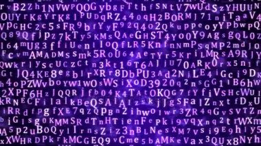 Rastgele hareketli animasyon - döngü mor mektuplar