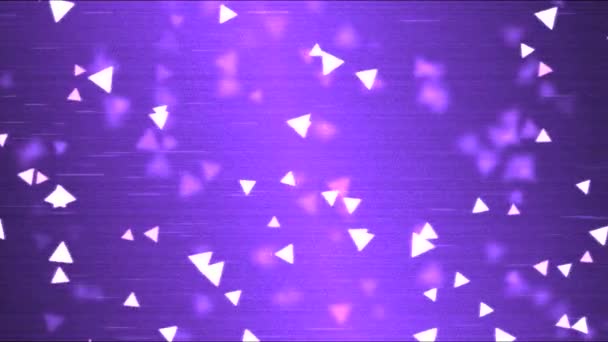 Colorful Triangle Motion Particle Background Animation - Loop Purple — Stock Video