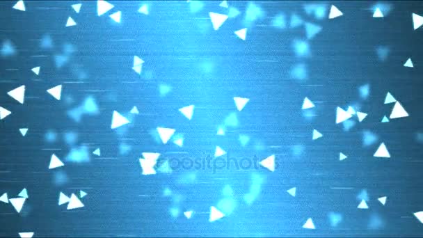 Colorful Triangle Motion Particle Background Animation - Loop Blue — Stock Video