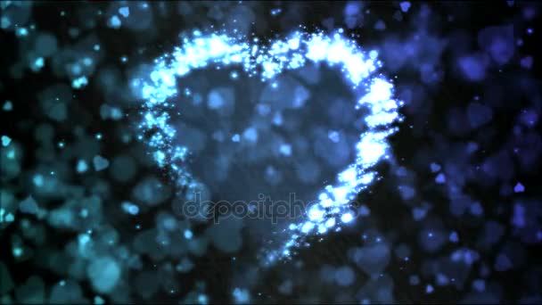 Animation de fond de mouvement en forme de coeur - boucle arc-en-ciel 