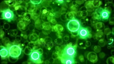 Çizim daire şekiller hareket arka plan animasyon - döngü yeşil