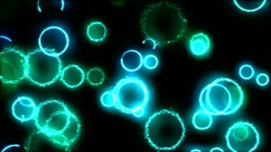 Siyah arka plan animasyon - döngü Rainbow üzerinde çizim daire şekilleri