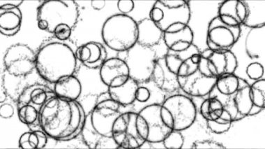Çizim daire şekiller arka plan animasyon - döngü siyah ve beyaz