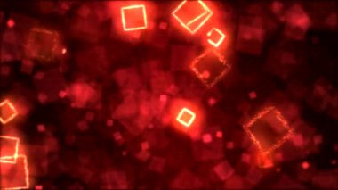 Çizim kare şekilleri hareket arka plan animasyon - döngü kırmızı