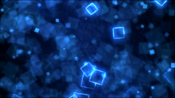 Dessin Formes carrées Motion Arrière-plan Animation - Boucle Bleu 