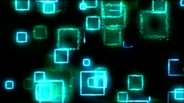 Рисунок квадрата на чёрном фоне - Петля Рейнбоу — стоковое видео