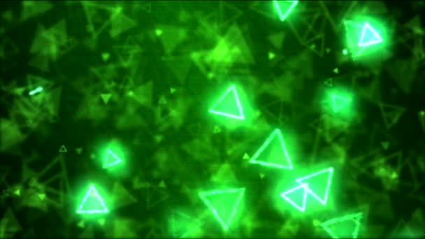 Dessin Triangle Formes Motion Arrière-plan Animation - Boucle Vert 