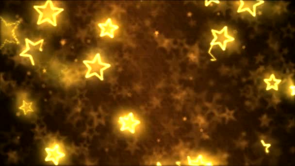 Drawing Star Shapes Motion Background Animation - Loop Yellow — Stock Video