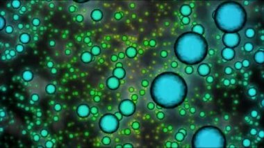 Küreler ve küreler animasyon - döngü gökkuşağı seyahat