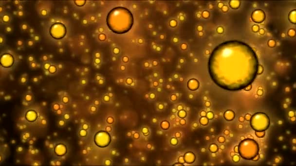 Voyage à travers les orbes et les sphères Animation - Boucle Orange — Video