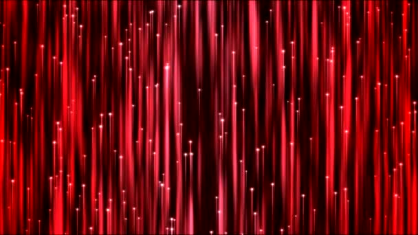 Parçacık ışınları arka plan animasyon - kırmızı döngü — Stok video