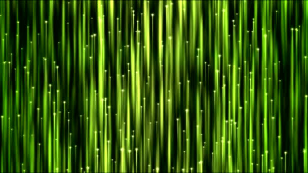 Animación de fondo de vigas de partículas en aumento - Loop Green — Vídeos de Stock