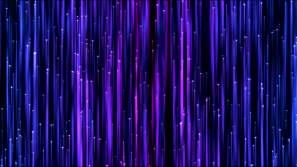 Stigande partikel balkar bakgrunden Animation - slinga lila — Stockvideo