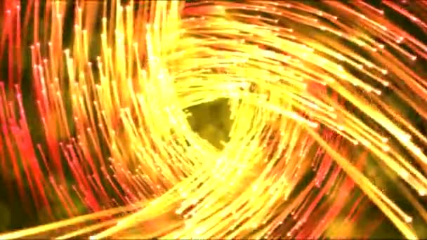 Cestovat přes Vortex nosníky animace - Loop ohnivě oranžová — Stock video