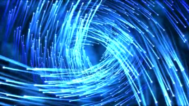 Reise durch Vortex Beams Animation - Schleife blau — Stockvideo