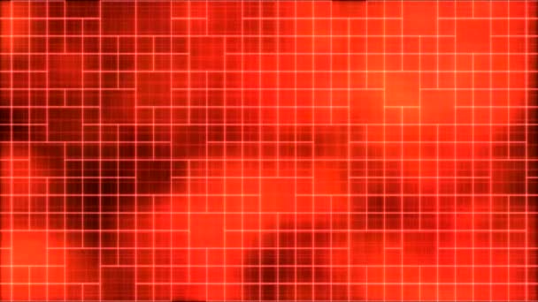Animación de fondo de Wireframe de baldosas - Loop Red — Vídeo de stock