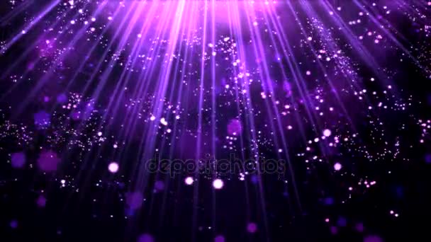 Luzes brilhantes e partículas - Loop Purple — Vídeo de Stock