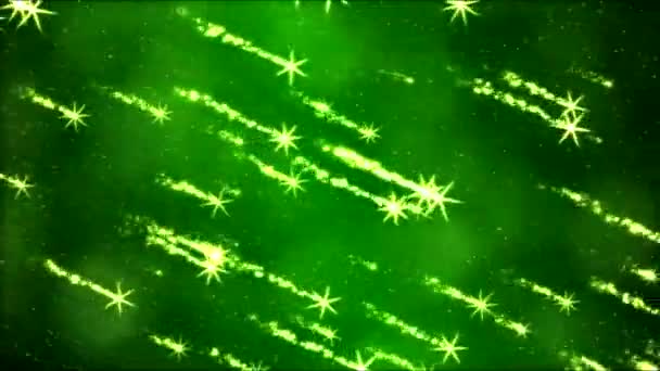 Çekim parlayan animasyon - döngü yeşil yıldız — Stok video