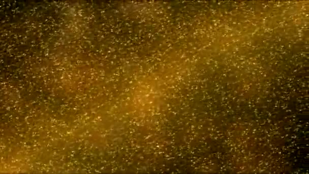 Animación colorida de partículas de polvo de estrellas - Loop Golden — Vídeo de stock