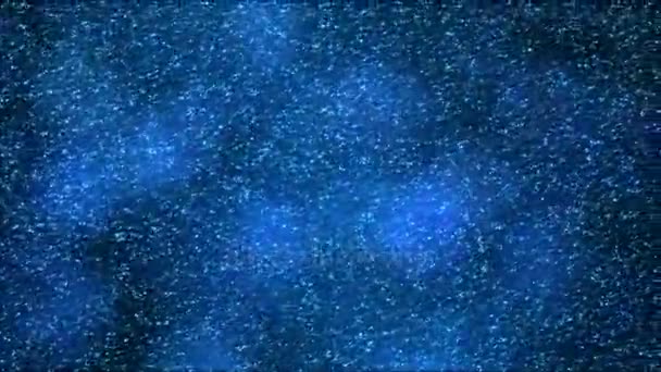 Animation colorée des particules de poussière d'étoile - Boucle bleue — Video