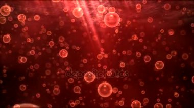 Bubbles - döngü kırmızı ile sualtı seyahat animasyon