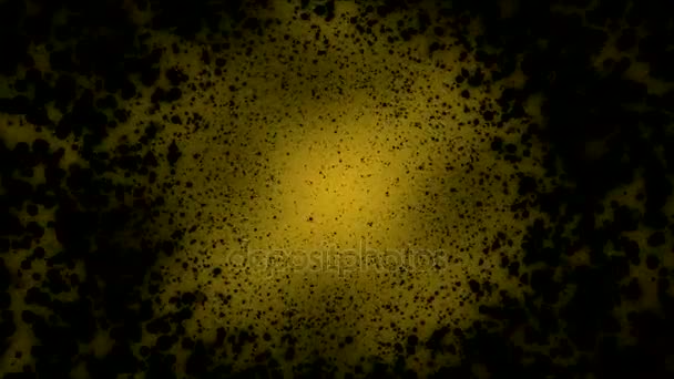 Travel through a Black Particle Tunnel - Loop Yellow — Stock Video