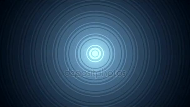 Абстрактные расширяющиеся круги Анимации - Loop Light Blue — стоковое видео