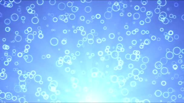 Bright Circles Animation de fond de mouvement - Boucle bleue — Video