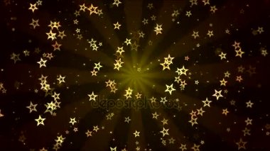 Renkli animasyonlu yıldız şekiller - döngü altın