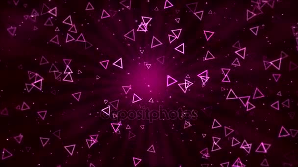 Formes de triangle animées colorées - Boucle rose 