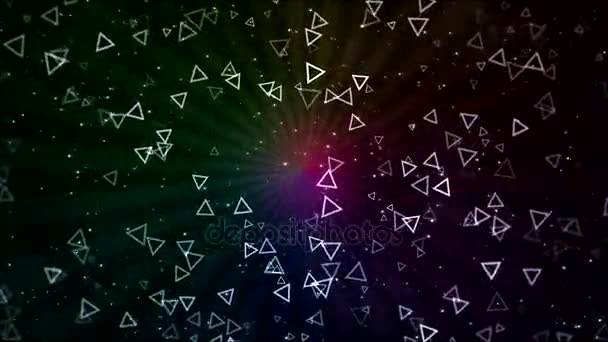 Formes de triangle animées colorées - Boucle arc-en-ciel 