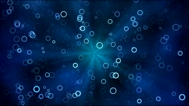 Barevný animovaný kruhových obrazců - Loop modrá — Stock video
