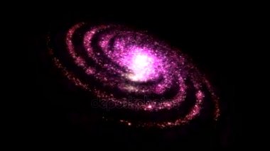 Galaxy animasyon - dönen döngü pembe kırmızı