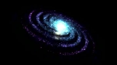 Galaxy animasyon - dönen döngü mavi mor