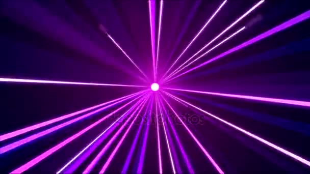 Animatie - lus Purple balken roterende licht — Stockvideo