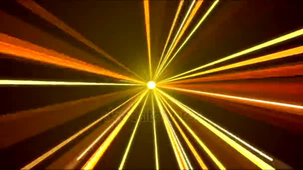 Rotating Light Beams Animation - Loop Fiery Orange — Stock Video