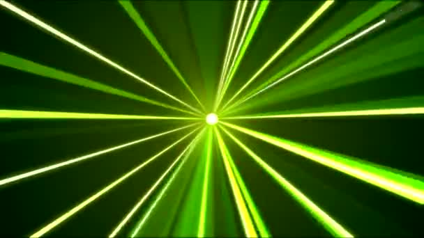 Rotazione fasci di luce Animazione - Loop Verde — Video Stock