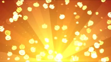 Renkli animasyonlu kabak şekiller - döngü turuncu