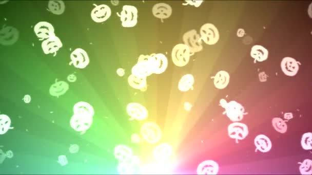 Forme di zucca animate colorate - Loop Rainbow — Video Stock